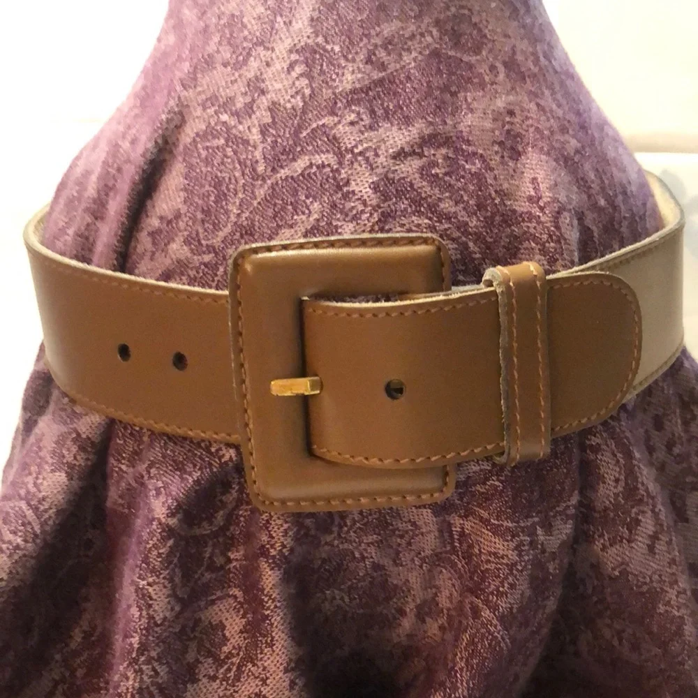 Vintage Calderon Belt Women’s Size S (25-28”/1.75”) Leather Brown 31” in length